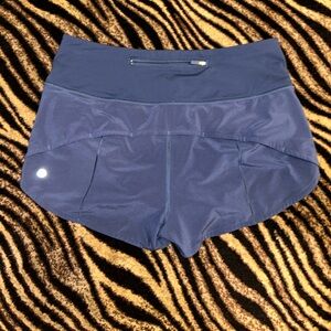 Navy Blue Lululemon 2.5 Speed Up High Rise Shorts